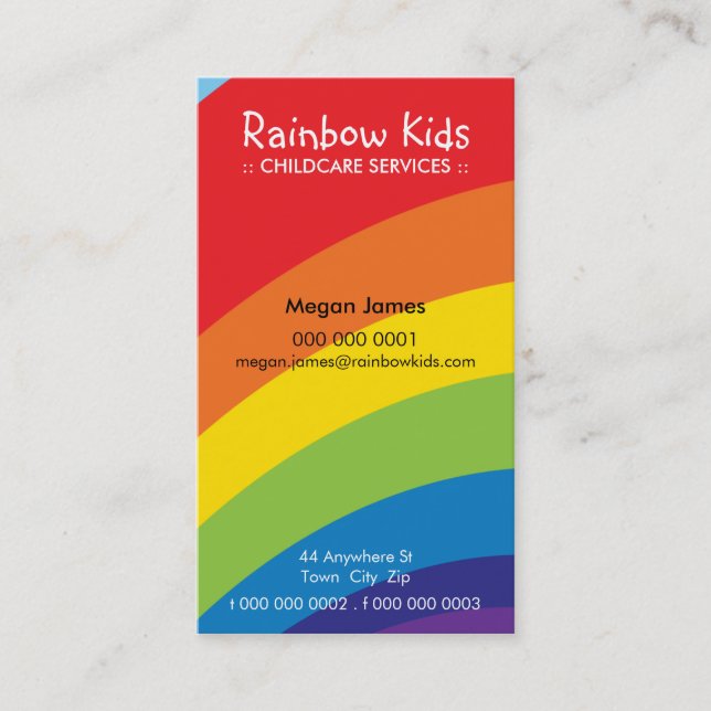BOLD BUSINESS CARD :: fun rainbow 2P (Front)