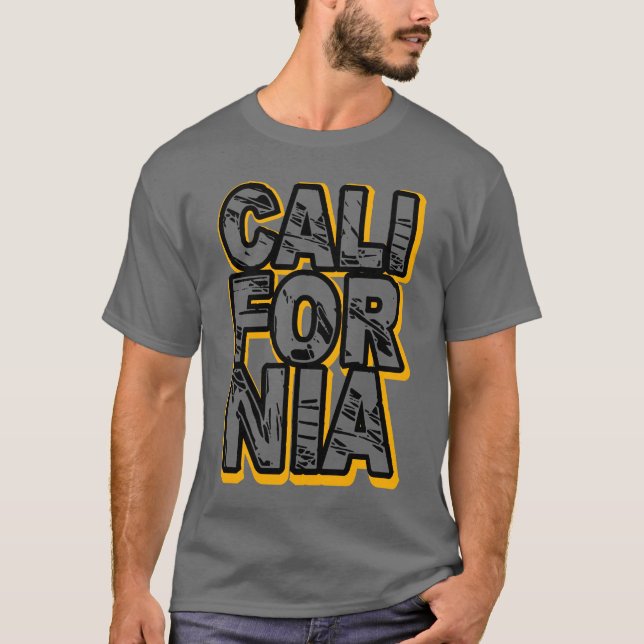 Bold California Graphic T-Shirt Design (Front)