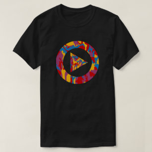 Bold Camo Pattern Press Play T-Shirt