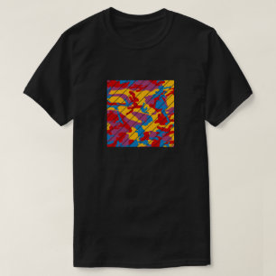 Bold Camo Pattern Square Sliced T-Shirt