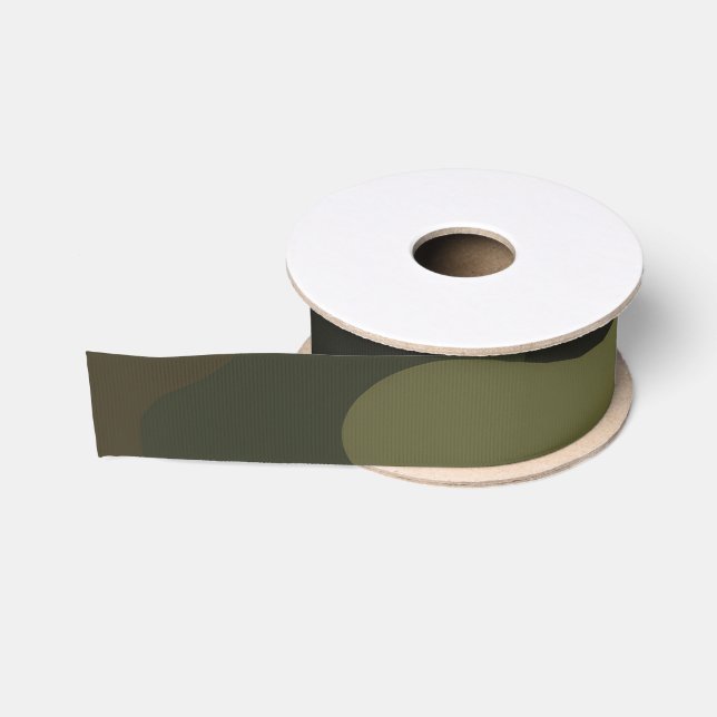 Bold Camouflage Pattern Outdoor Enthusiasts Hunter Grosgrain Ribbon (Spool)