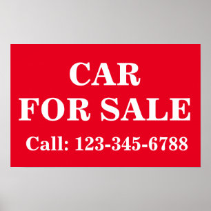 BOLD CAR FOR SALE SIGN Sell My Car Quick