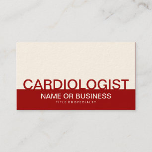 bold CARDIOLOGIST Business Card