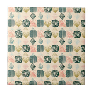 Bold Caribbean Tribal Mudcloth: Boho Buttercream Tile