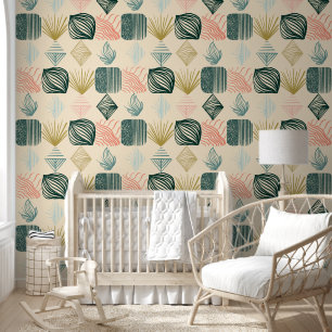 Bold Caribbean Tribal Mudcloth: Boho Buttercream Wallpaper
