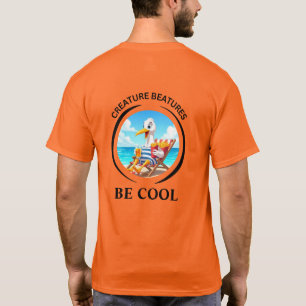 bold Cartoon dressed up  cheeky Seagull – Be Cool T-Shirt
