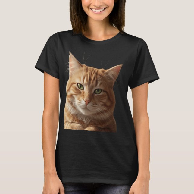 Bold Cat Face T-Shirt – Fierce & Stylish (Front)