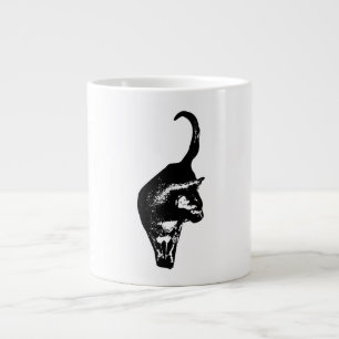 Bold Cat Silhouette Large Coffee Mug
