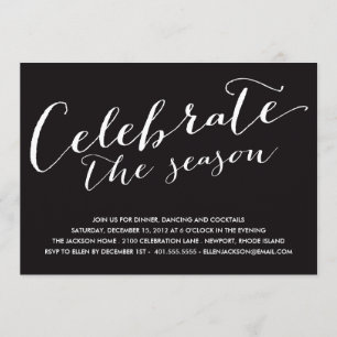 BOLD CELEBRATION   HOLIDAY PARTY INVITATION