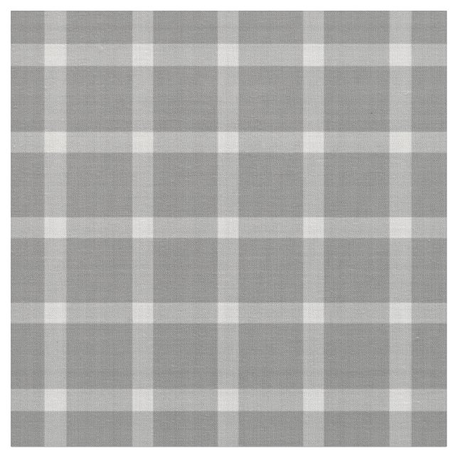 Bold Charcoal & White Checks Fabric (Close Up)