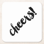 Bold CHEERS! Coasters - Black<br><div class="desc">The perfect touch for any party!</div>