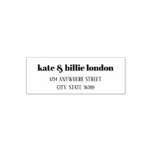 Bold Chic Couple Name Return Address