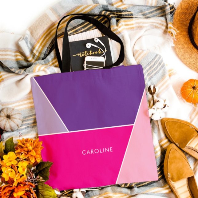 Bold Chic Stylish Colourful Stripe Pattern Tote Bag (Creator Uploaded)