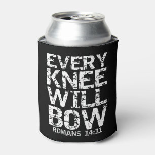 Bold Christian Bible Verse Quote for Men Every Kne Can Cooler