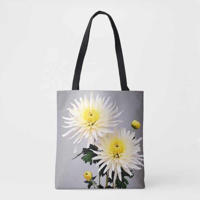 Bold Chrysanthemum Abstract Tote Bag (Front)