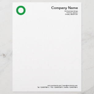 Bold Circle - Grass Green Letterhead Template