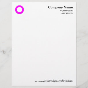 Bold Circle - Magenta Letterhead