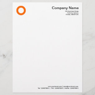 Bold Circle - Orange Custom Letterhead