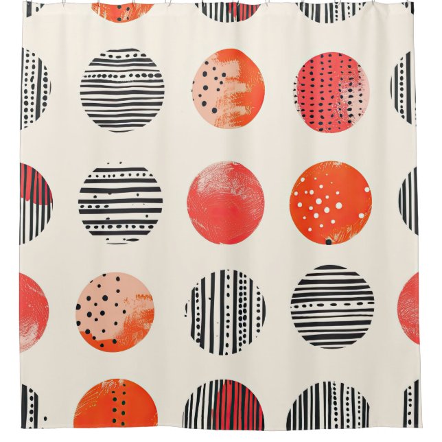 Bold Citrus Slice Stripes (11) Shower Curtain (Front)