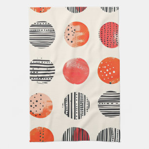 Bold Citrus Slice Stripes (11) Tea Towel