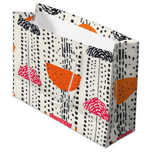 Bold Citrus Slice Stripes (5) Large Gift Bag