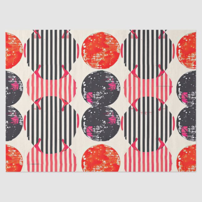 Bold Citrus Slice Stripes (7) Tissue Paper (Front)