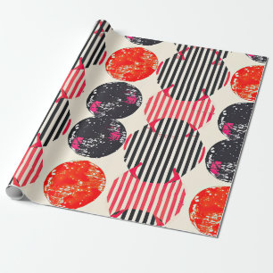 Bold Citrus Slice Stripes (7) Wrapping Paper
