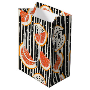 Bold Citrus Slice Stripes (8) Medium Gift Bag