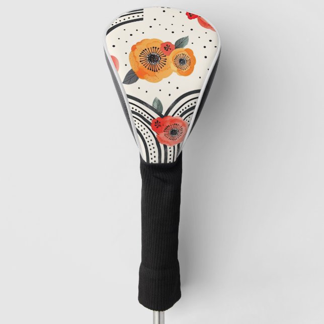 Bold Citrus Slice Stripes (9) Golf Head Cover (Front)