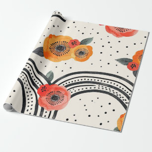 Bold Citrus Slice Stripes (9) Wrapping Paper