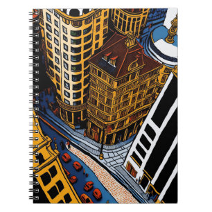 Bold Cityscape Illustration Notebook