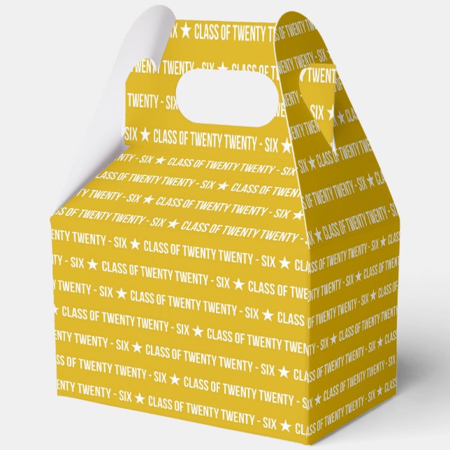 Bold Class of 2026 Graduation Pattern Favour Box (Back)