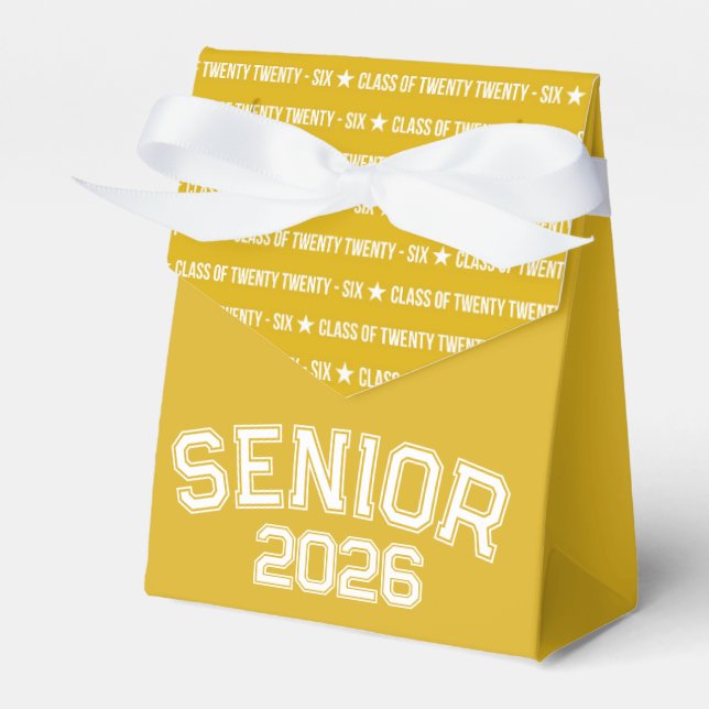 Bold Class of 2026 Graduation Pattern Favour Box (Front Side)