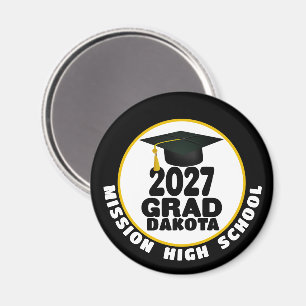Bold Class of 2027 Graduation Magnet