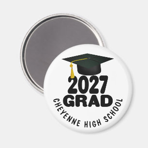 Bold Class of 2027 Graduation Magnet