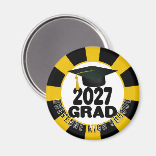 Bold Class of 2027 Graduation Magnet