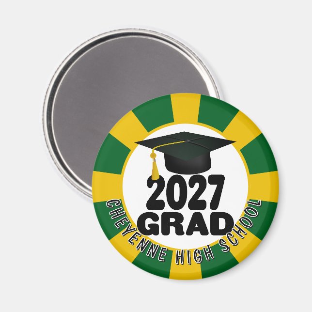 Bold Class of 2027 Graduation Magnet (Front/Back)