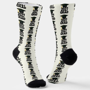Bold Class of 2027 Graduation Socks