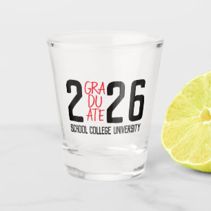 Bold Class Year Keepsake Gift Graduation  Shot Glass