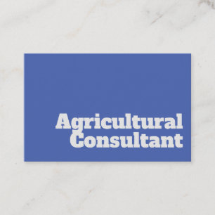 Bold & Clear Agricultural Consultant Business Card