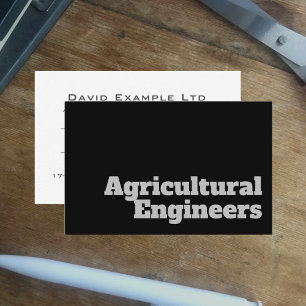 Bold & Clear Agricultural Engineers Design Business Card