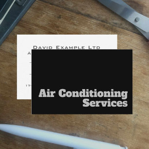 Bold & Clear Air Conditioning Design Business Card
