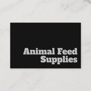 Bold & Clear Animal Feed Supplies Design Business Card