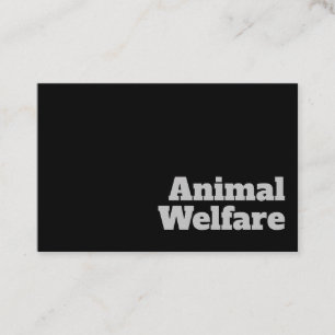 Bold & Clear Animal Welfare Design Business Card