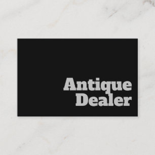 Bold & Clear Antiques Dealer Business Card