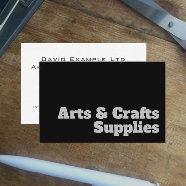 Bold & Clear Arts & Crafts Supplies Design Business Card (Creator Uploaded)