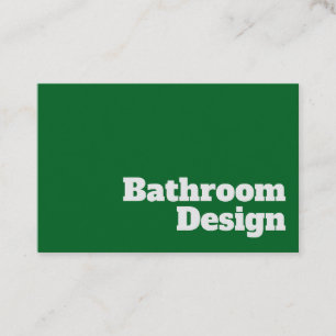 Bold & Clear Bathroom Design Business Card