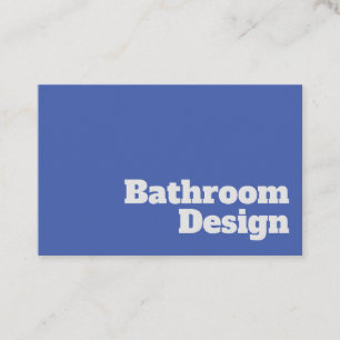 Bold & Clear Bathroom Designer Business Card