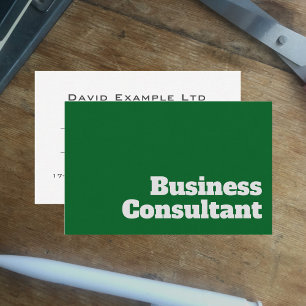 Bold & Clear Business Consultants Design Business Card
