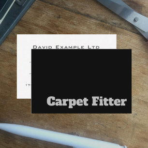 Bold & Clear Carpet Fitter Design Business Card